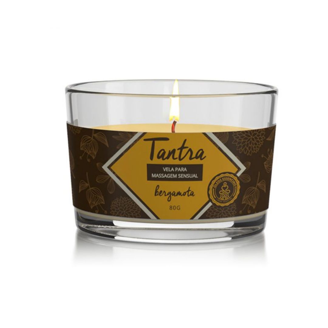 Vela para Massagem Sensual Tantra Bergamota - 80g - Imagem 2