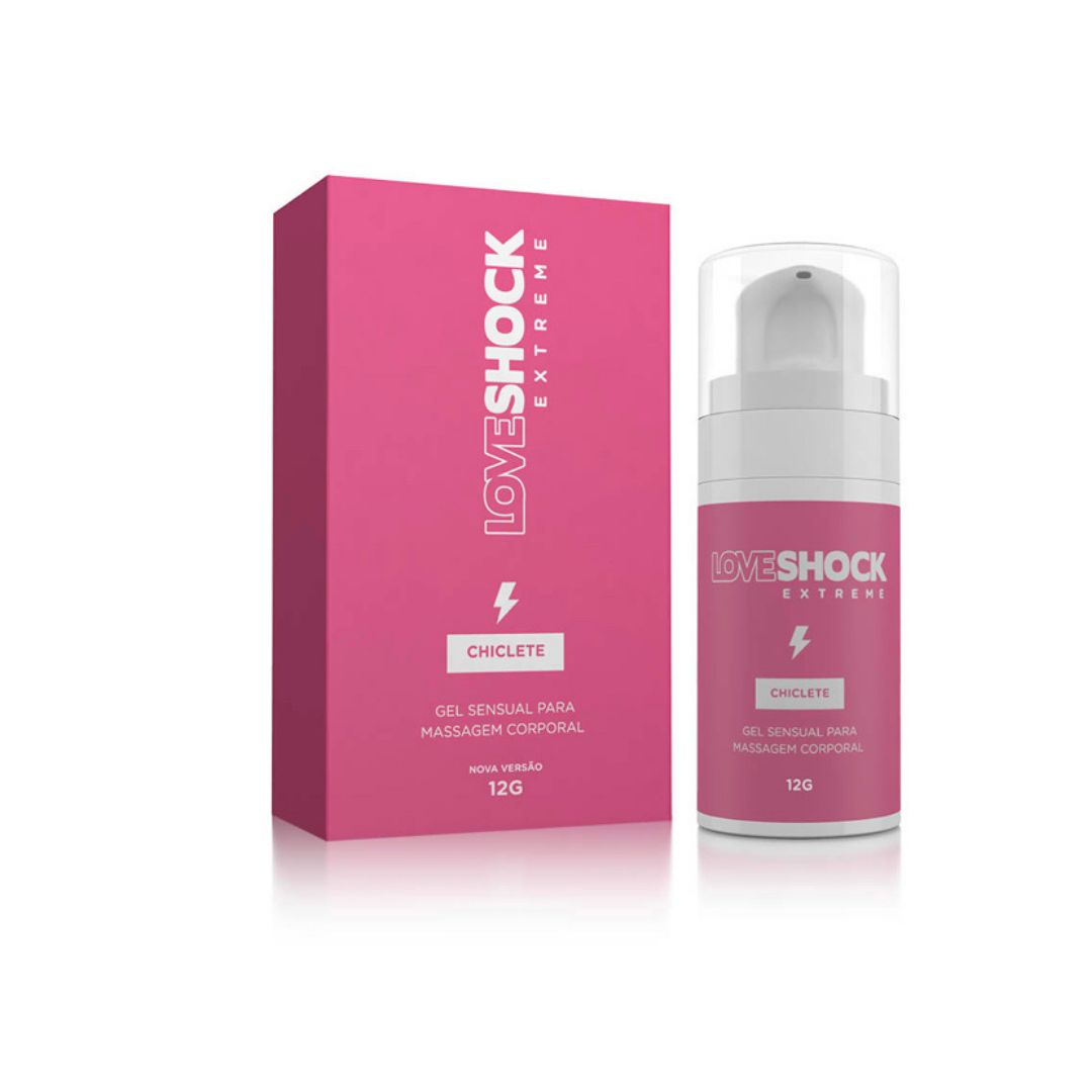 Gel Excitante Loveshock Extreme Beijável Chiclete - Nova Versão 12 g