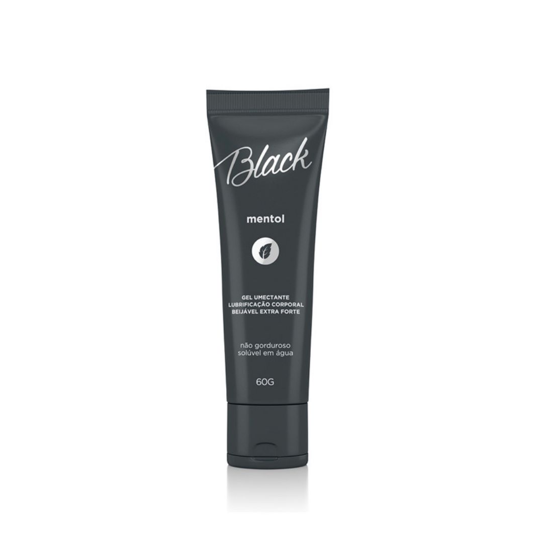 Gel Lubrificante Beijável Black Mentol Extra Forte - 60g - Imagem 2